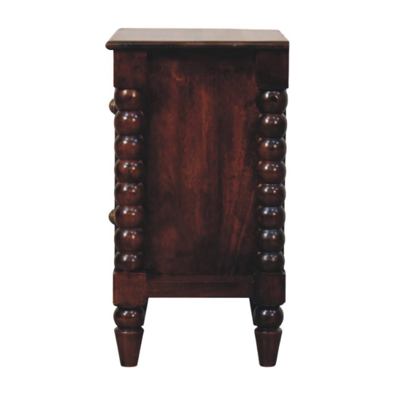 Alt View 7. Artisan Furniture - Artisan Furniture Solid Wood Bexley Spindle Bedside - Brown.