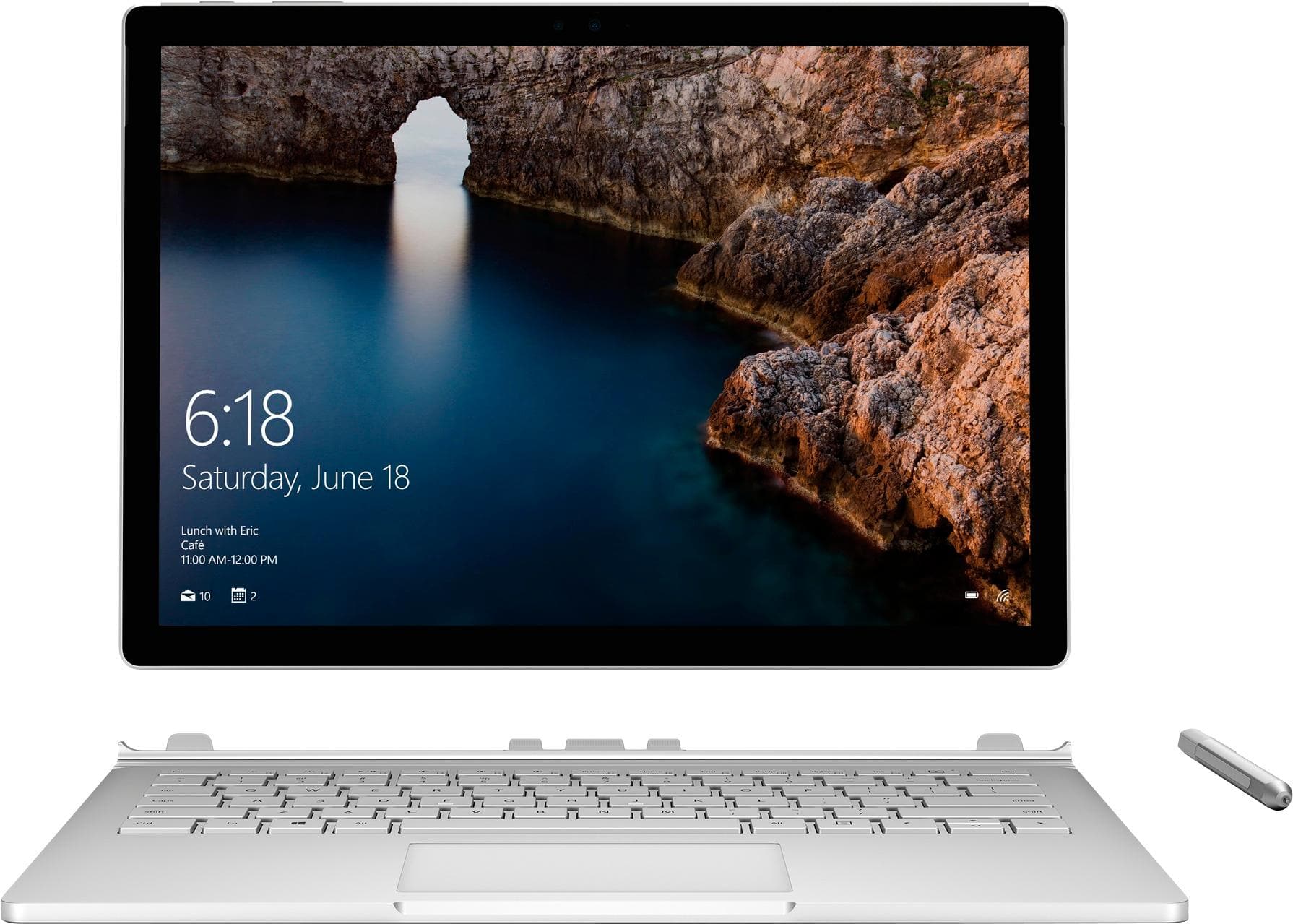 Best Buy: Microsoft Surface Book 2-in-1 13.5 Touch-Screen Laptop Intel Core  i5 8GB Memory 128GB Solid State Drive Silver CR9-00001