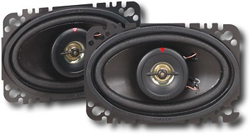 Angle View: Kenwood - 4" x 6" 2-Way Car Speakers with Polypropylene Cone (Pair) - Black