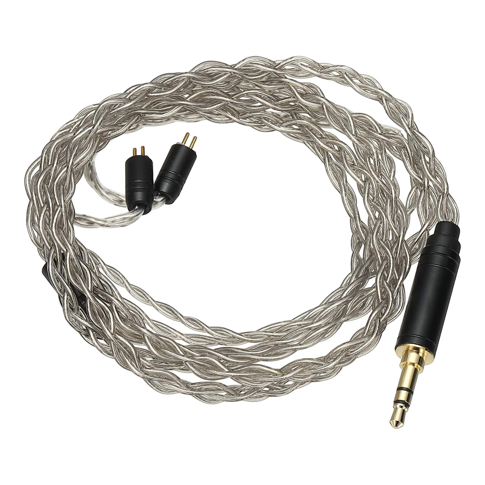 Unique Bargains - IEM Earphone Cable 1.2M, 28AWG 4-Core High Purity Silver-Plated HiFi Replacement for Ananda Arya HE400SE (3.5mm, 2PIN) - Gray