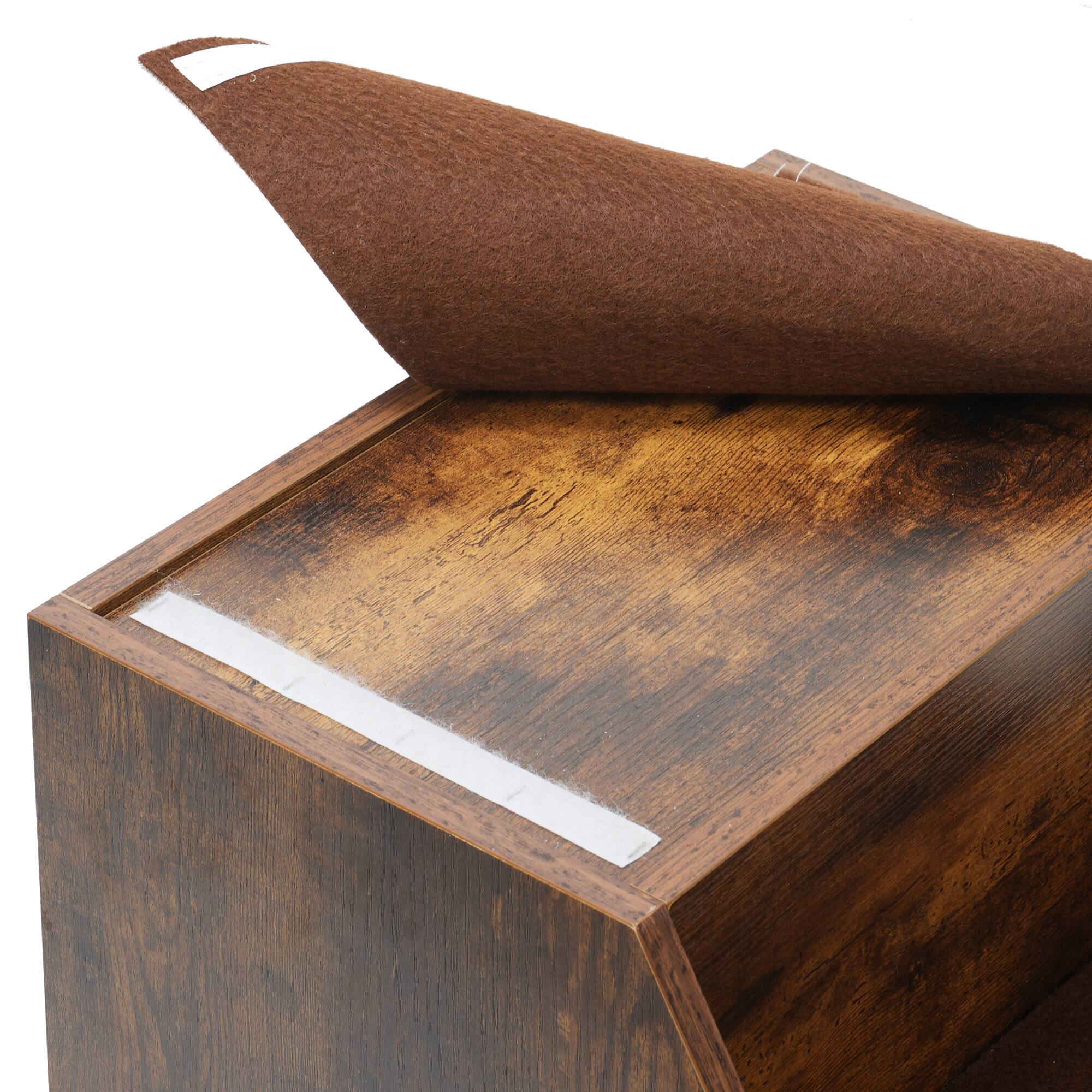 Alt View 4. Yardgrace - Pet Bunk Bed with Removable Step for Dogs and Cats Multi-Level Bed Window Perch Seat Platform - Brown.