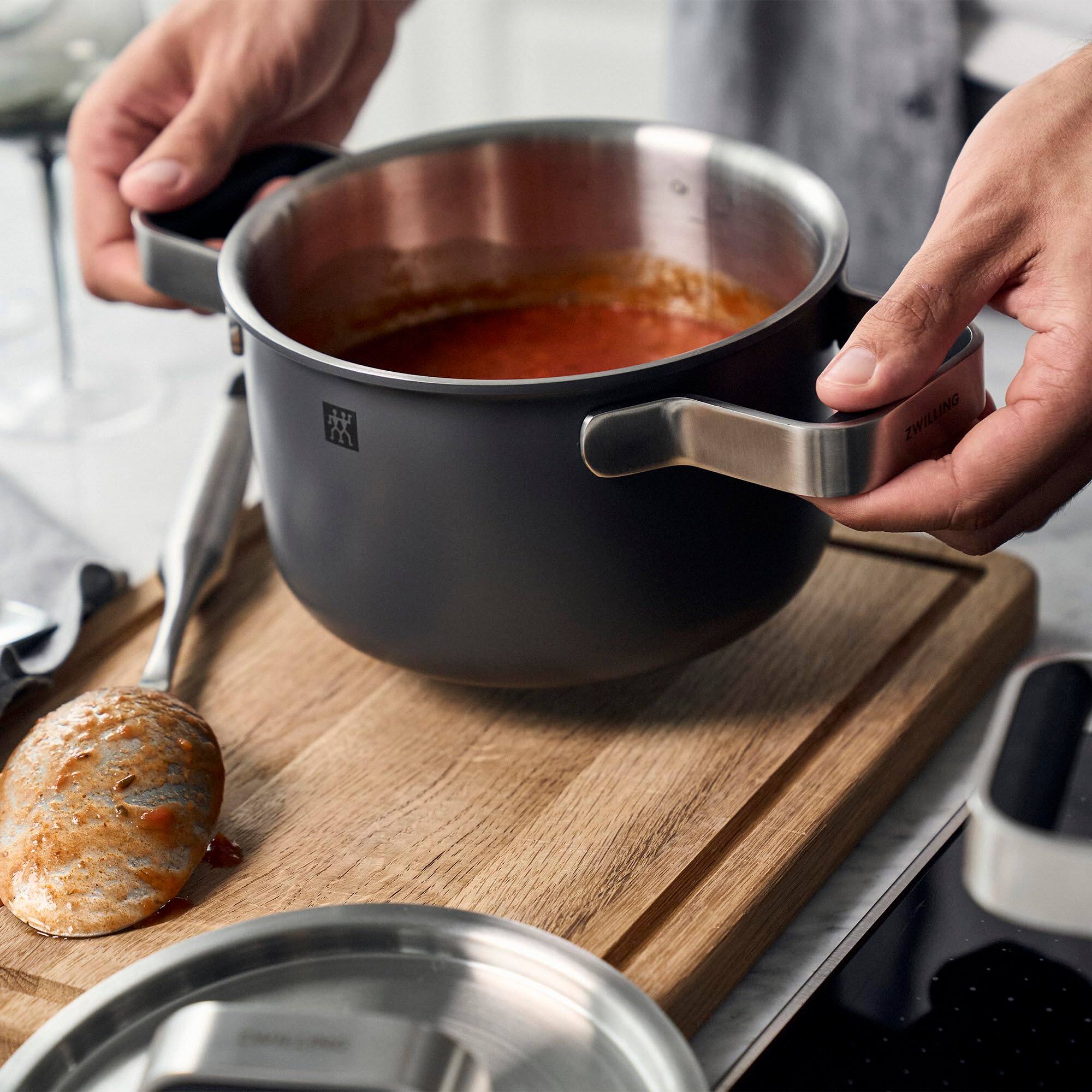 Alt View 4. ZWILLING - 6 Piece Stainless Steel Cookware Set 1030828 - Gray.