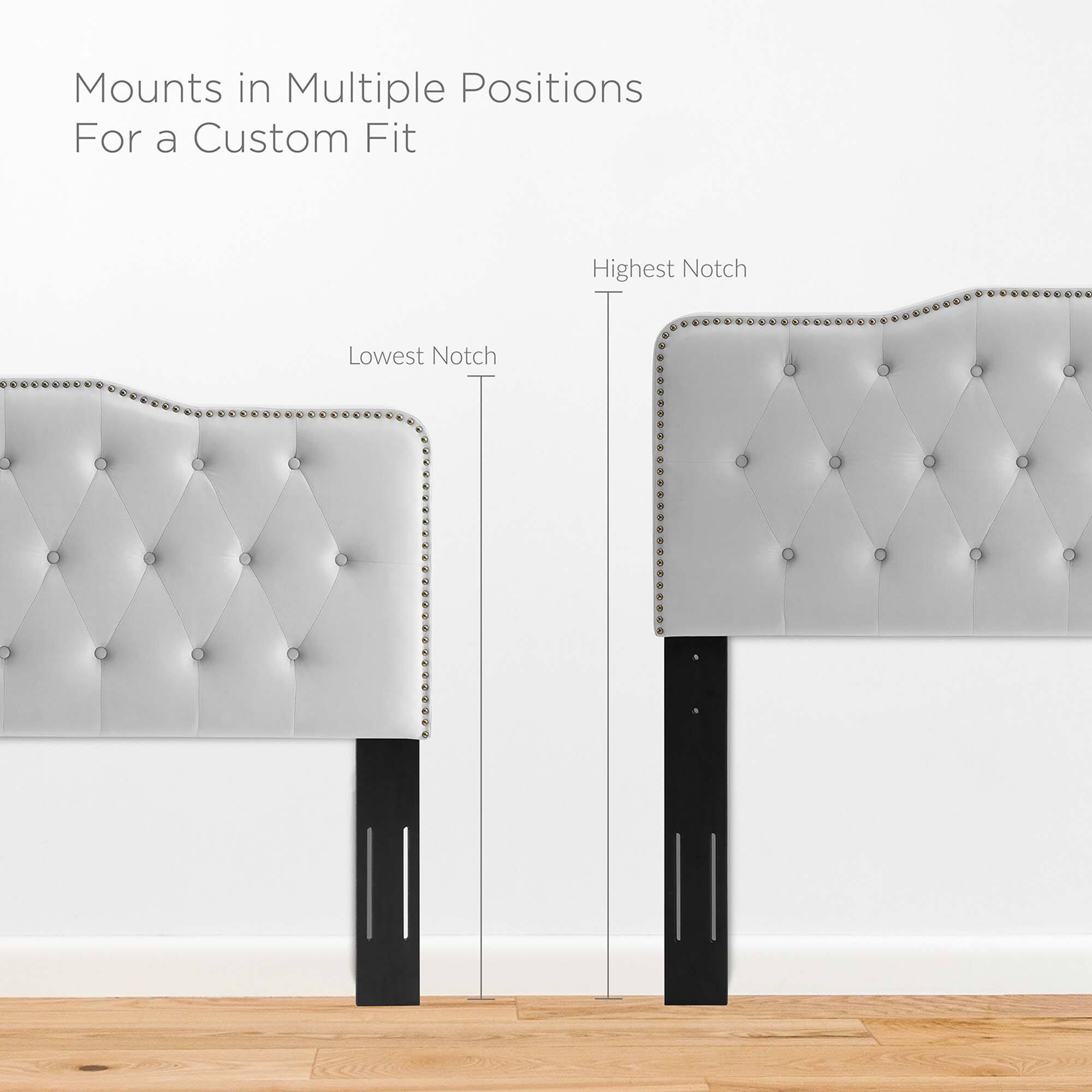 Mounts in Multiple Positions  
For a Custom Fit  

Lowest Notch  
Highest Notch