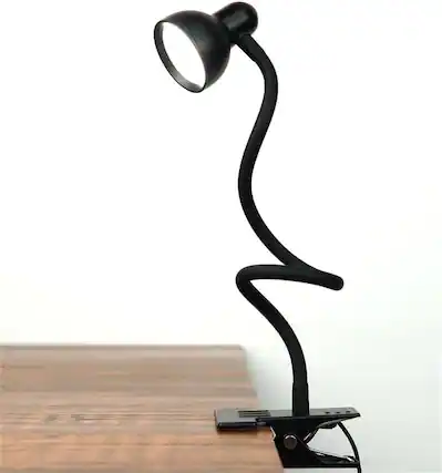 Front. Luckbyte - LED Clip-on Reading Light with 30 Lighting Modes (3 Colors & 10 Brightness), 360° Flexible Gooseneck for Bed & Desk.