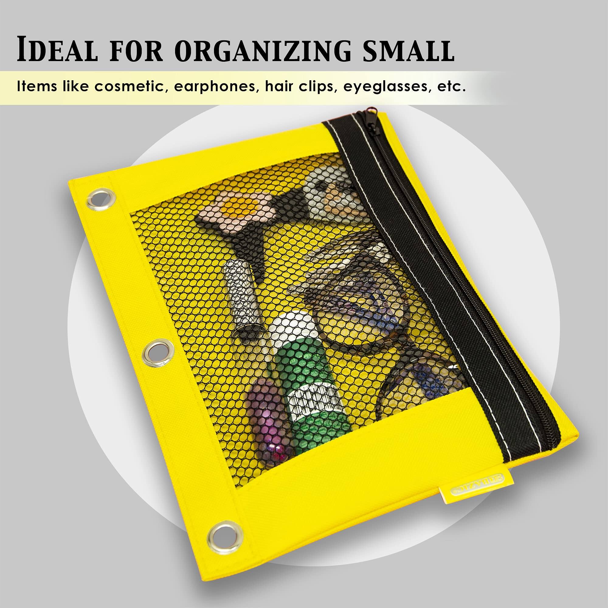 Dapper Styles Bazic Pencil Pouch 3 Ring Binder W/ Rivet Enforced Rings ...