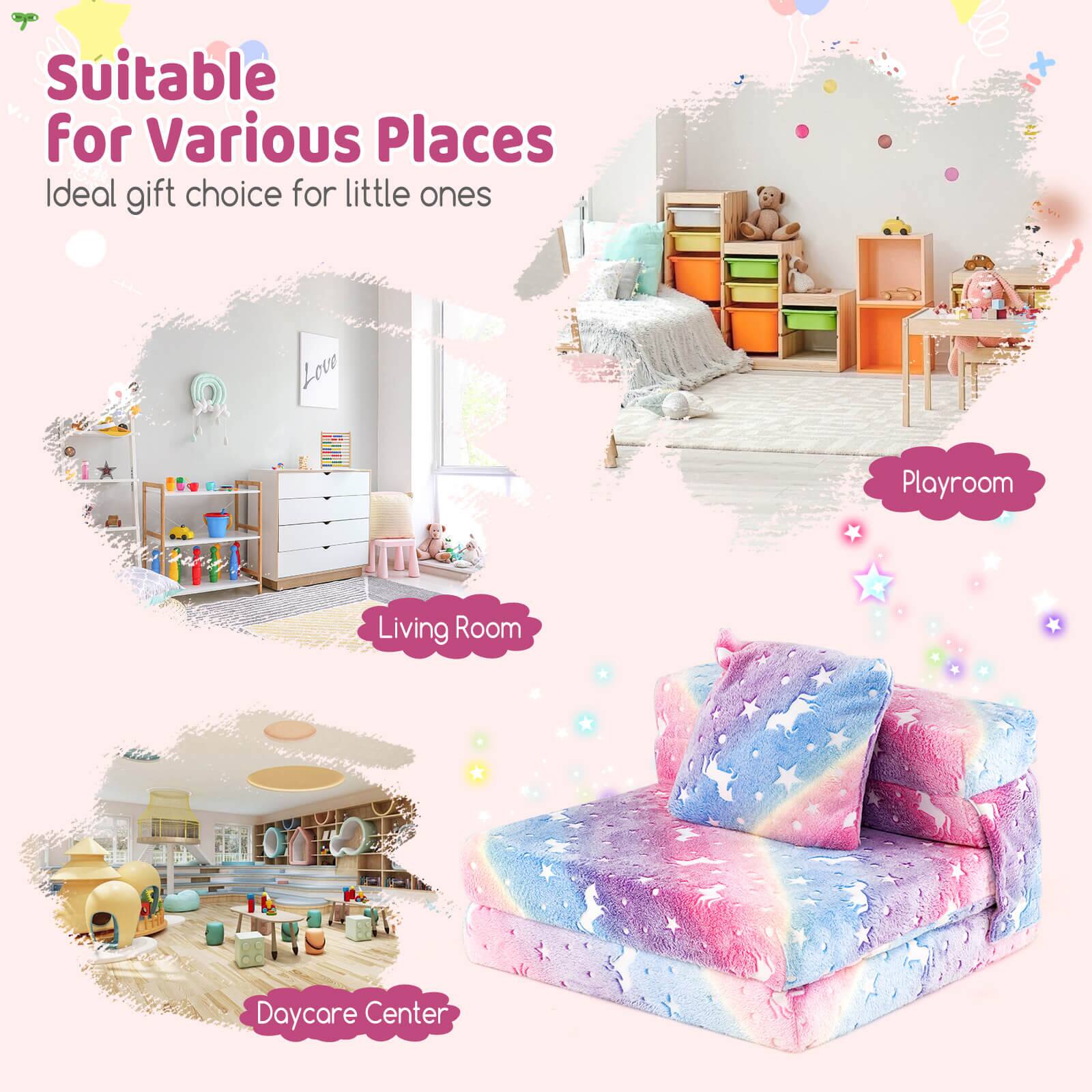 Suitable for Various Places  
Ideal gift choice for little ones  

Playroom  
Living Room  
Daycare Center