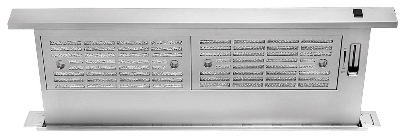 Electrolux Icon - 36 inches - Convertible - Telescopic Downdraft Range Hood - Stainless Steel - Front_Zoom
