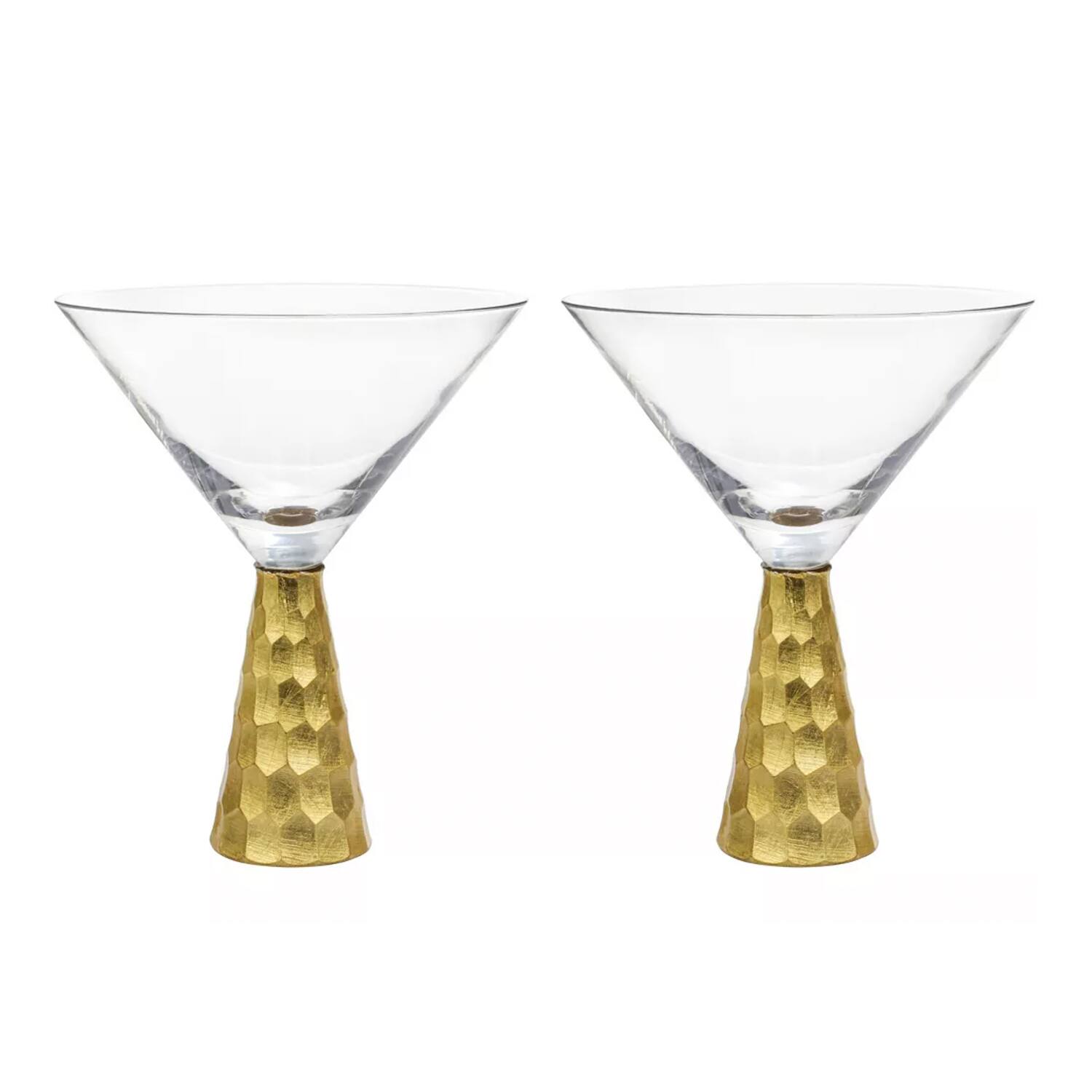 American Atelier - Daphne Martini Glasses, Set of 2 - Gold