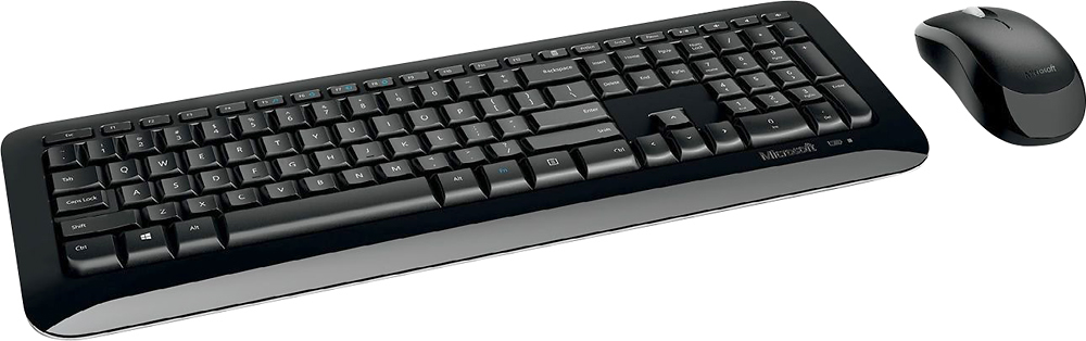 Black Microsoft Wireless Desktop 850 Keyboard and Mouse 