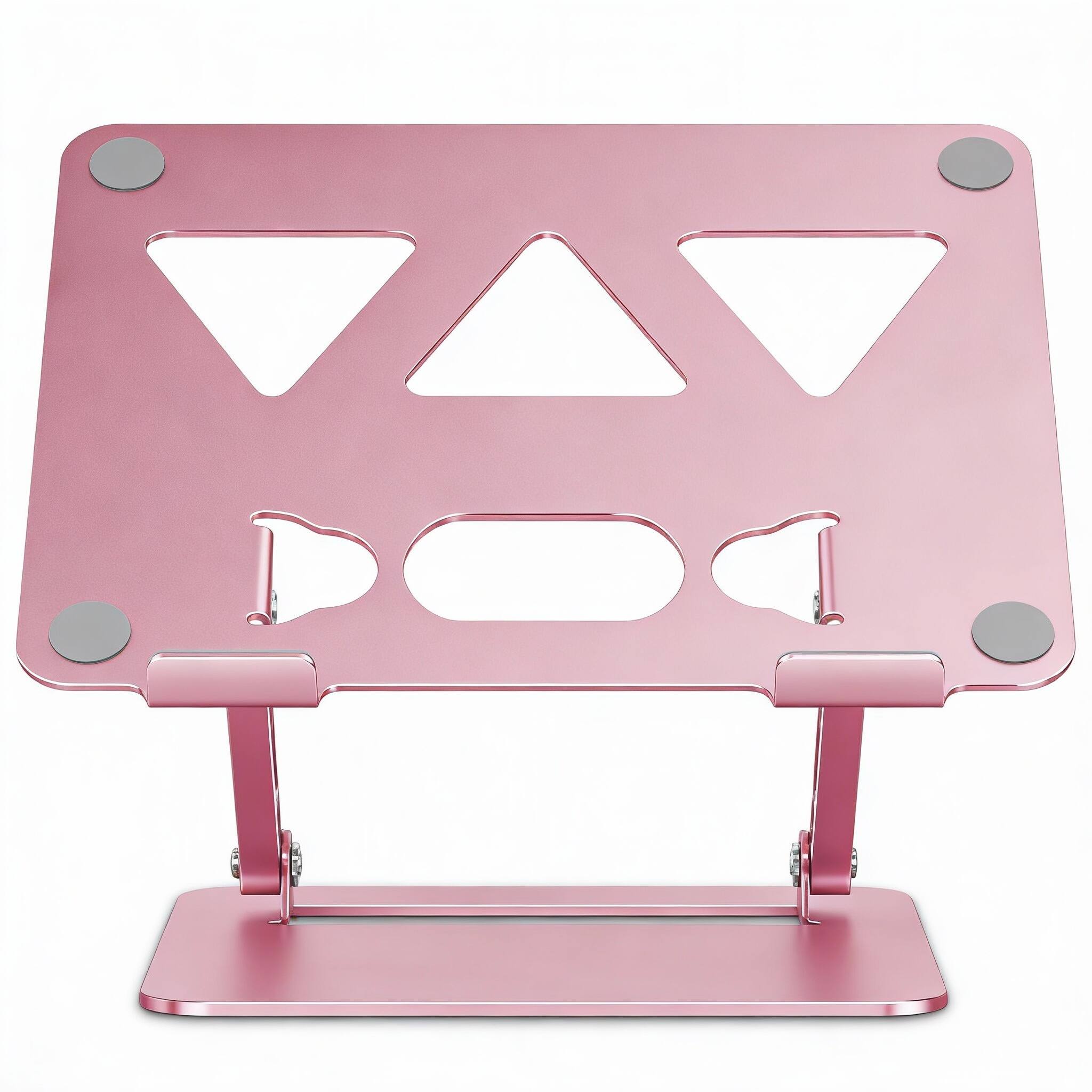 Front. CovertSafe - Adjustable Foldable Aluminum Laptop Stand Desk Riser - Rose Gold, 10"-15.6", 13lbs.