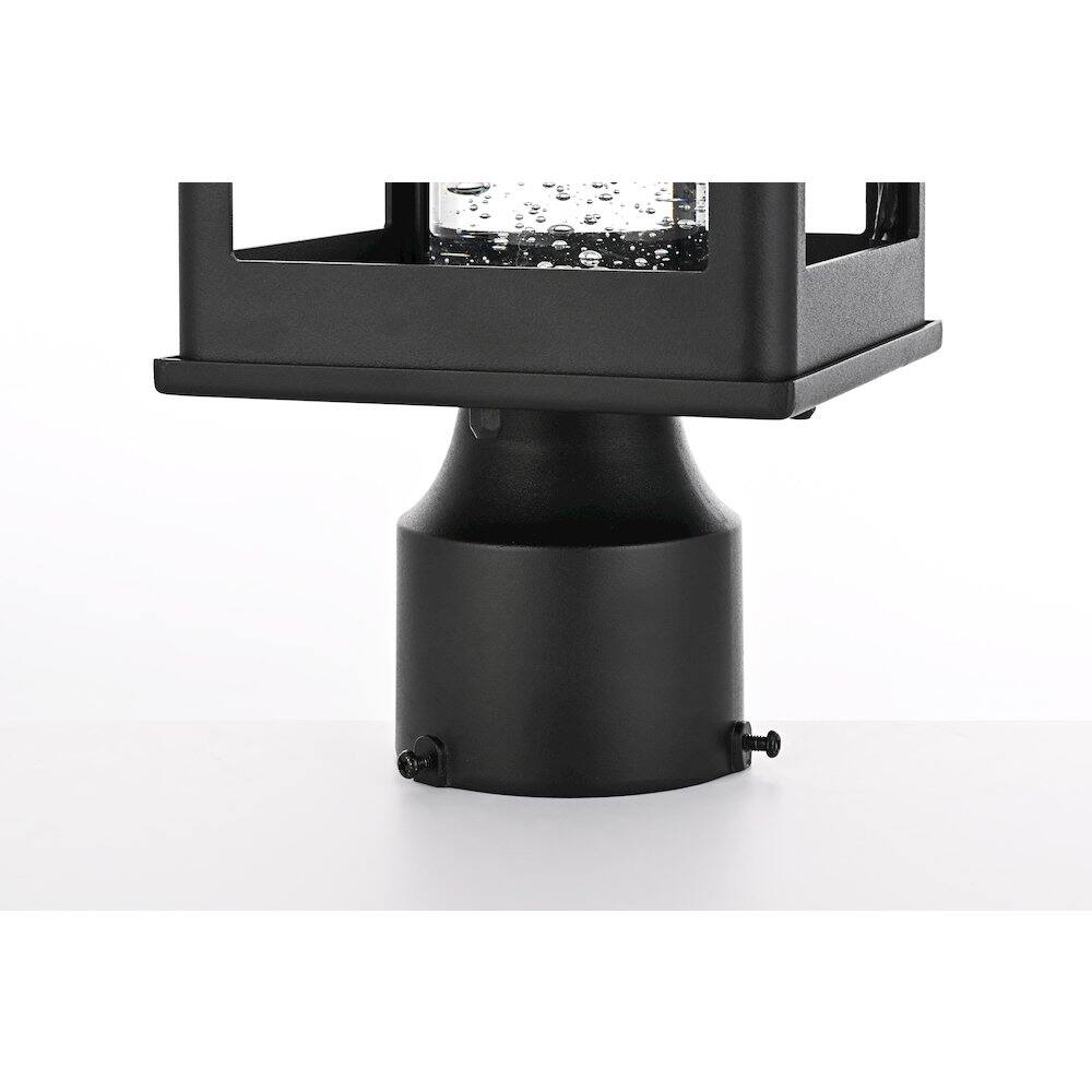 Alt View 1. Elegant Lighting - Amaris 18 inch LED Outdoor Post light in Black - Black And Clear.