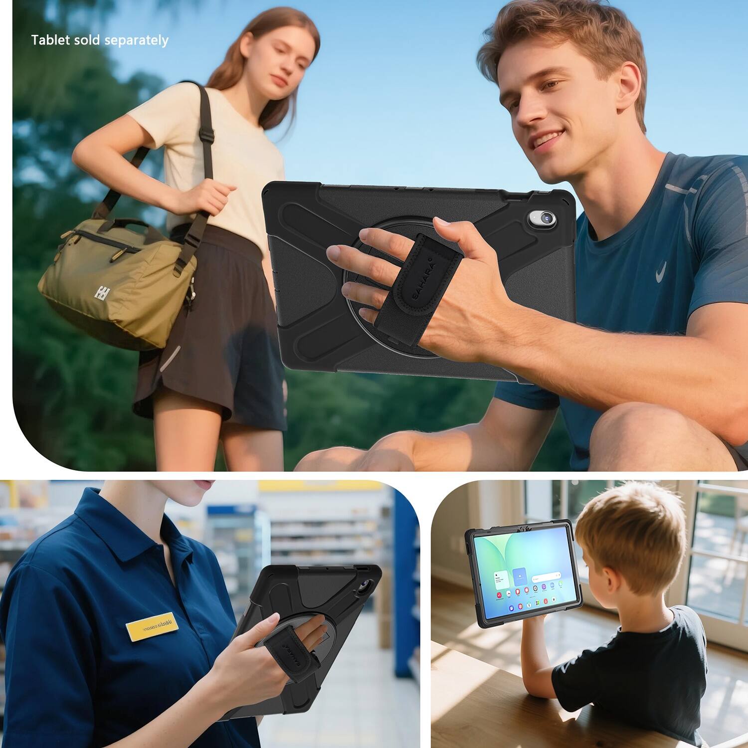 Tablet sold separately.