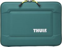 Front Zoom. Thule - Gauntlet 3 Sleeve for 15" Apple® MacBook® Pro with Retina display - Storm/Lichen.