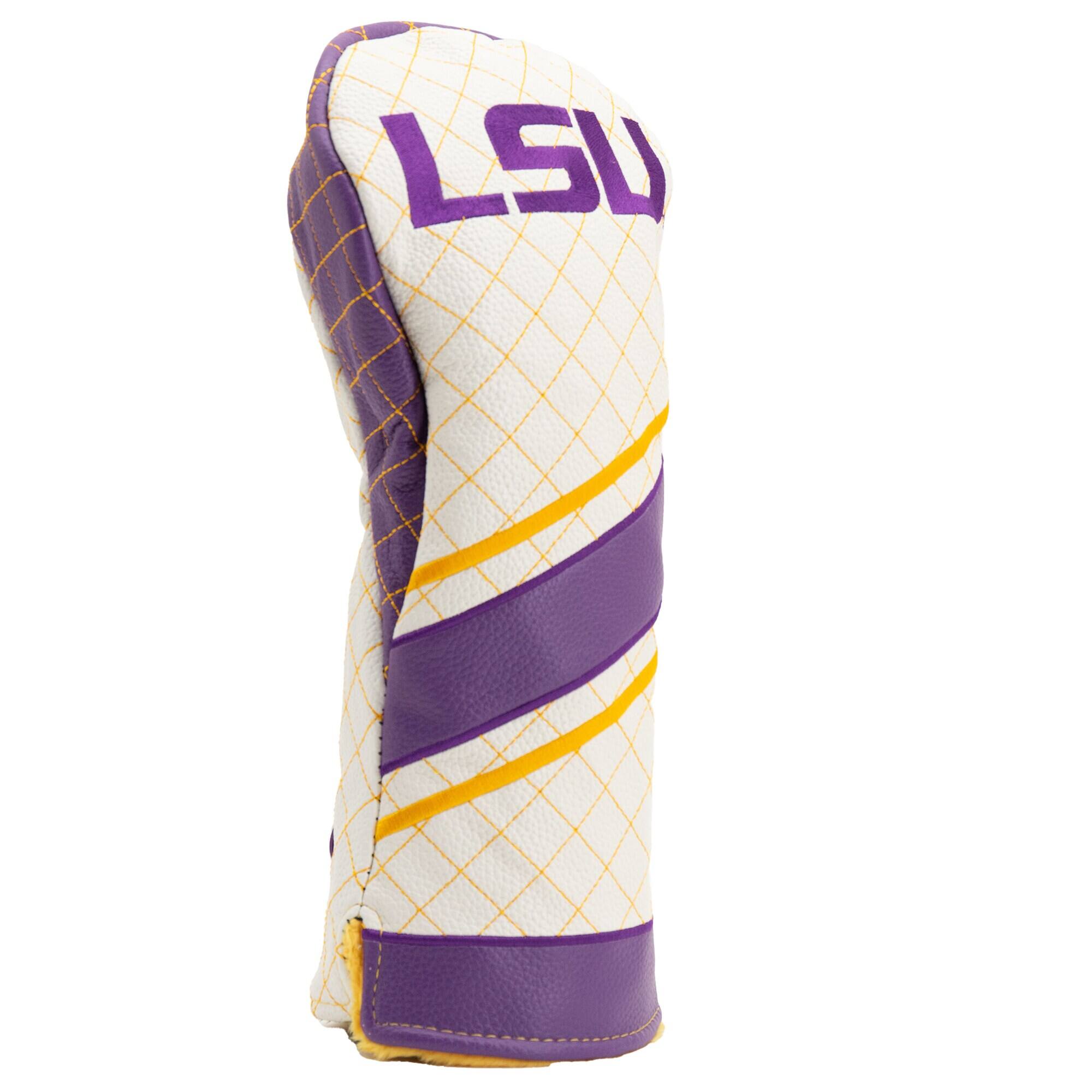 Alt View 2. Team Golf - LSU Tigers Striped Quilted Driver Headcover - Multicolor.