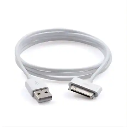 Front. Kitcheniva - 30 Pin USB Charging Cable 6Ft for iPhone 4 4S and iPod Devices - White.