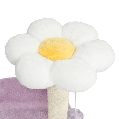 Alt View 7. Winado - Small Cat Tower 32inch Cactus Cat Tree Scratching Posts with Cozy Cat Condo, Padded Top Bed, Ball for Indoor Cats Toy - Purple.