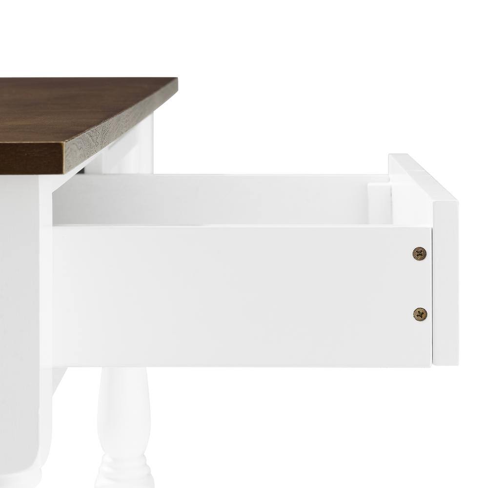 Left. Crosley Furniture - Caitlyn Wood Top Kitchen Island - White.