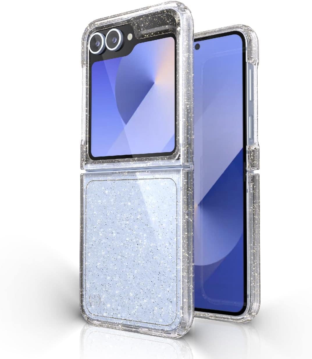 Speck - Samsung Galaxy Z Flip 6 Case | Slim & Foldable | Presidio - Clear/Gold Glitter