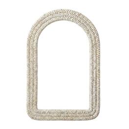 Elegant Decor - Arch Cornhusk Mirror 24x36 - Linen White