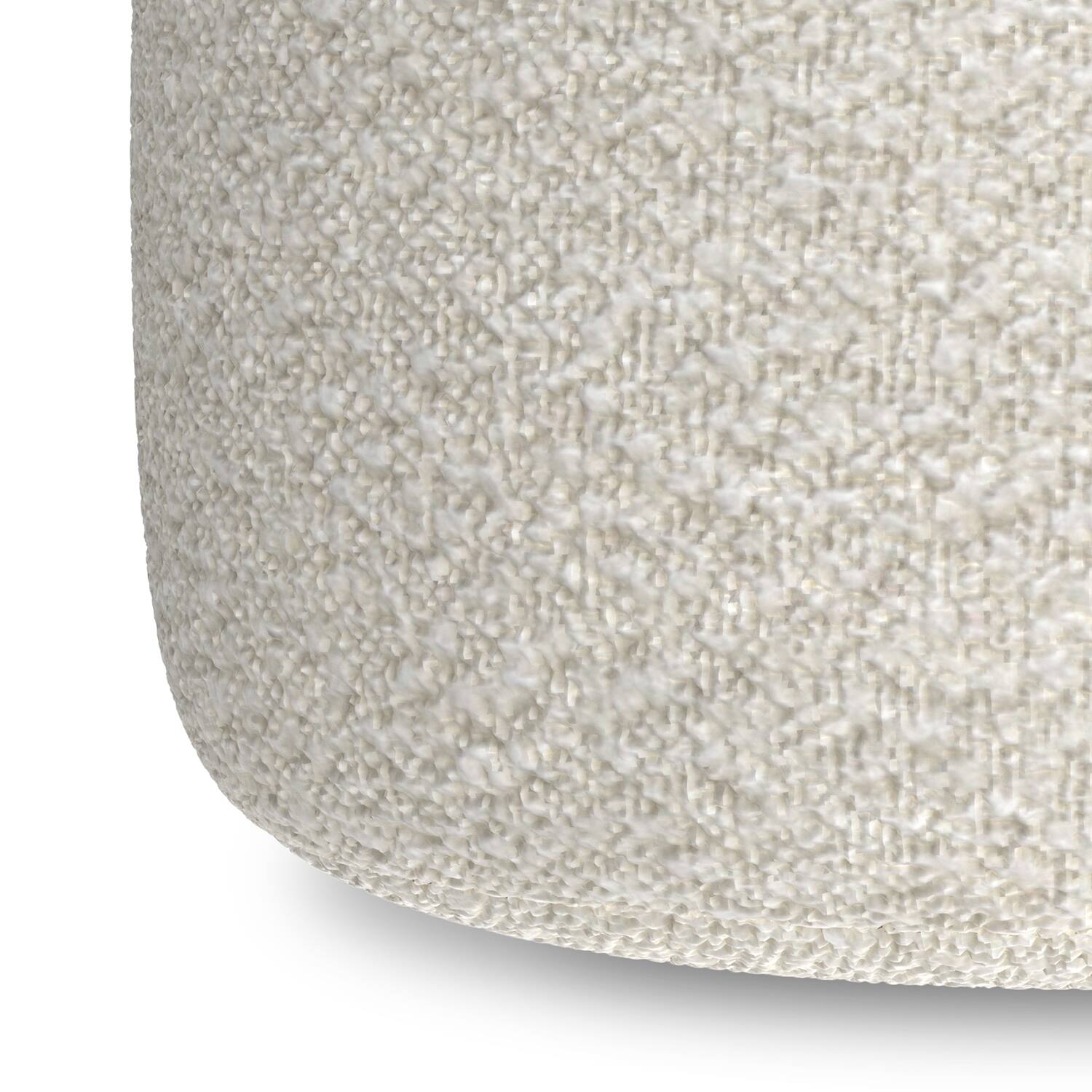 Alt View 6. Simpli Home - Chantal Round Pouf - White.