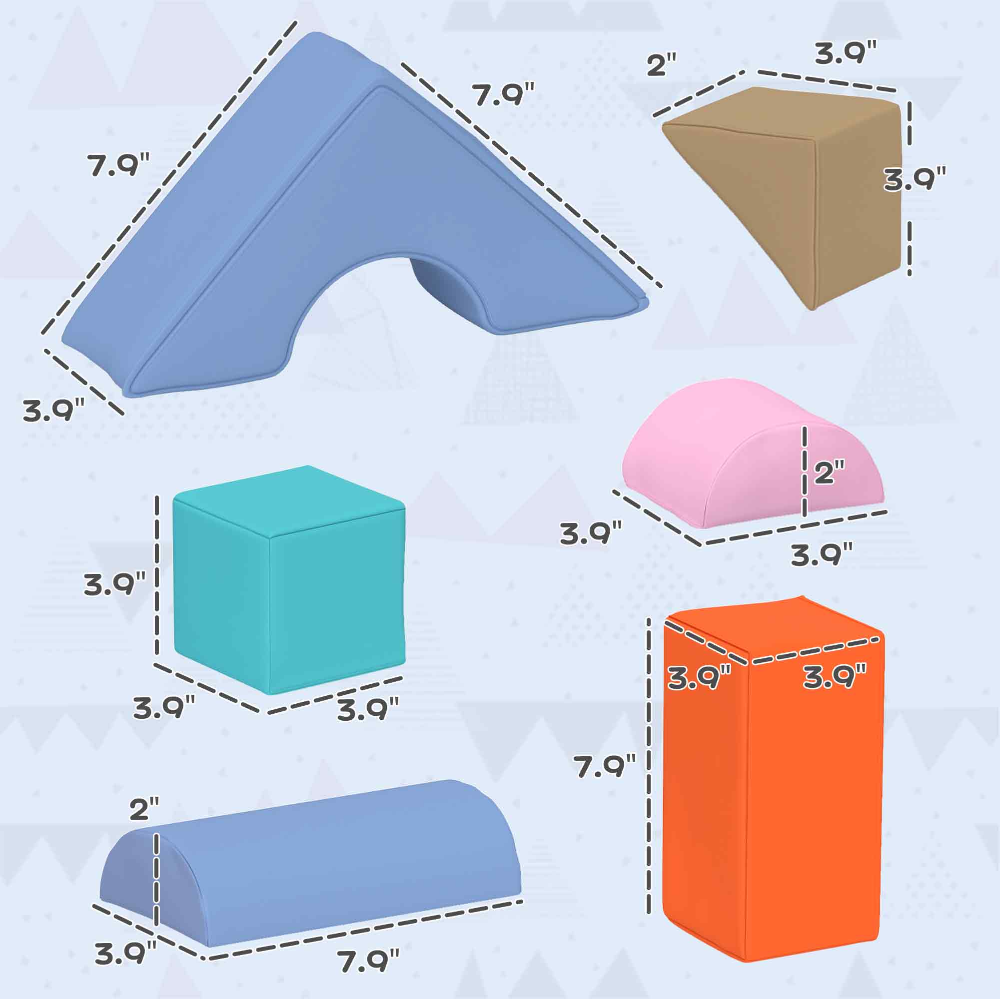 7.9" 3.9" 7.9" 3.9" 2" 3.9" 3.9" 3.9" 3.9" 3.9" 3.9" 3.9" 2" 7.9" 3.9" 7.9"