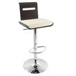 LumiSource - Viera Bar Stool - Cream/Wenge - Larger Front