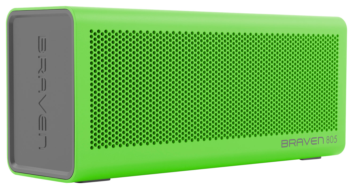 Best Buy: BRAVEN 805 Portable Bluetooth Speaker Green/Gray B805EGP