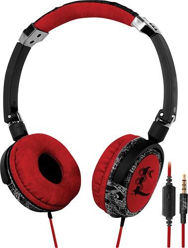 Angle Standard. i-tec Electronics - LETHAL Digital Stereo Headphones - Red.