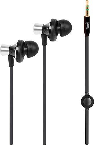 Front Standard. I-Tec - LETHAL Earbud Headphones - Black.