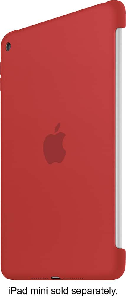 Front. Apple - Silicone Case for Apple® iPad® mini 4 - Red.