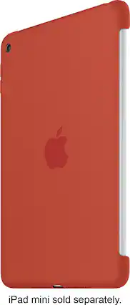 Front. Apple - Silicone Case for Apple® iPad® mini 4 - Orange.