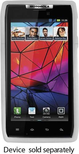 Front Standard. Platinum Series - Case for Motorola DROID RAZR Mobile Phones - White.