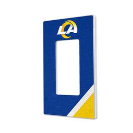 Keyscaper - Los Angeles Rams Diagonal Stripe Single Rocker Light Switch Plate - Multicolor