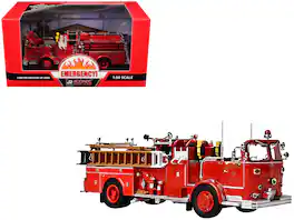 1965 Crown Firecoach Fire Engine LA County FD (LACFD) "Emergency!" Series 1/50 Diecast Model by Iconic Replicas