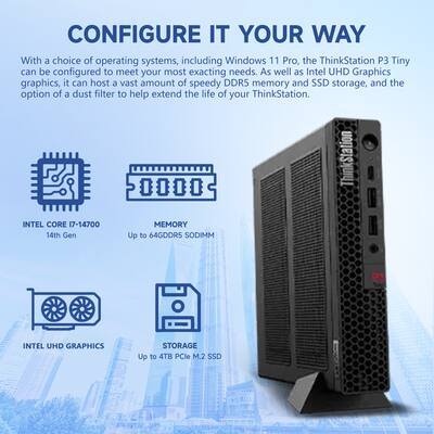 Lenovo ThinkStation P3 Desktop Intel Core i7 14700 with 64GB DDR5 Lenovo ThinkStation P3 Desktop Intel Core i7 14700 with 64GB DDR5