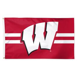 WinCraft - Wisconsin Badgers 3' x 5' Horizontal Stripe Deluxe Single-Sided Flag - Multicolor