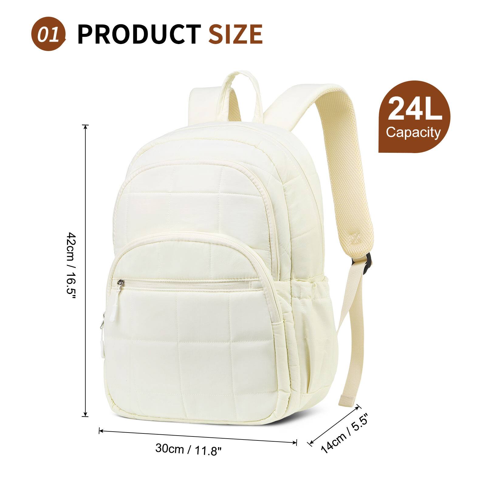 01 PRODUCT SIZE  
24L Capacity  
42cm / 16.5"  
30cm / 11.8"  
14cm / 5.5"