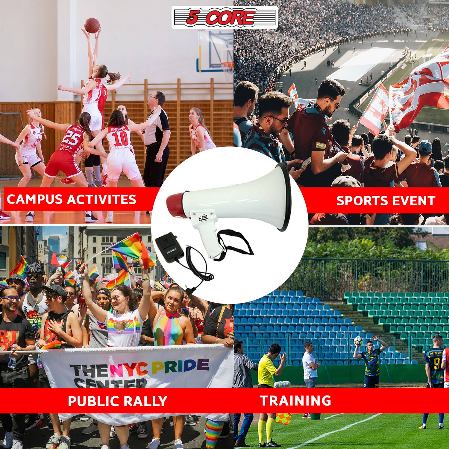 5 CORE

CAMPUS ACTIVITES

SPORTS EVENT

PUBLIC RALLY

TRAINING

THE NYC PRIDE CENTER