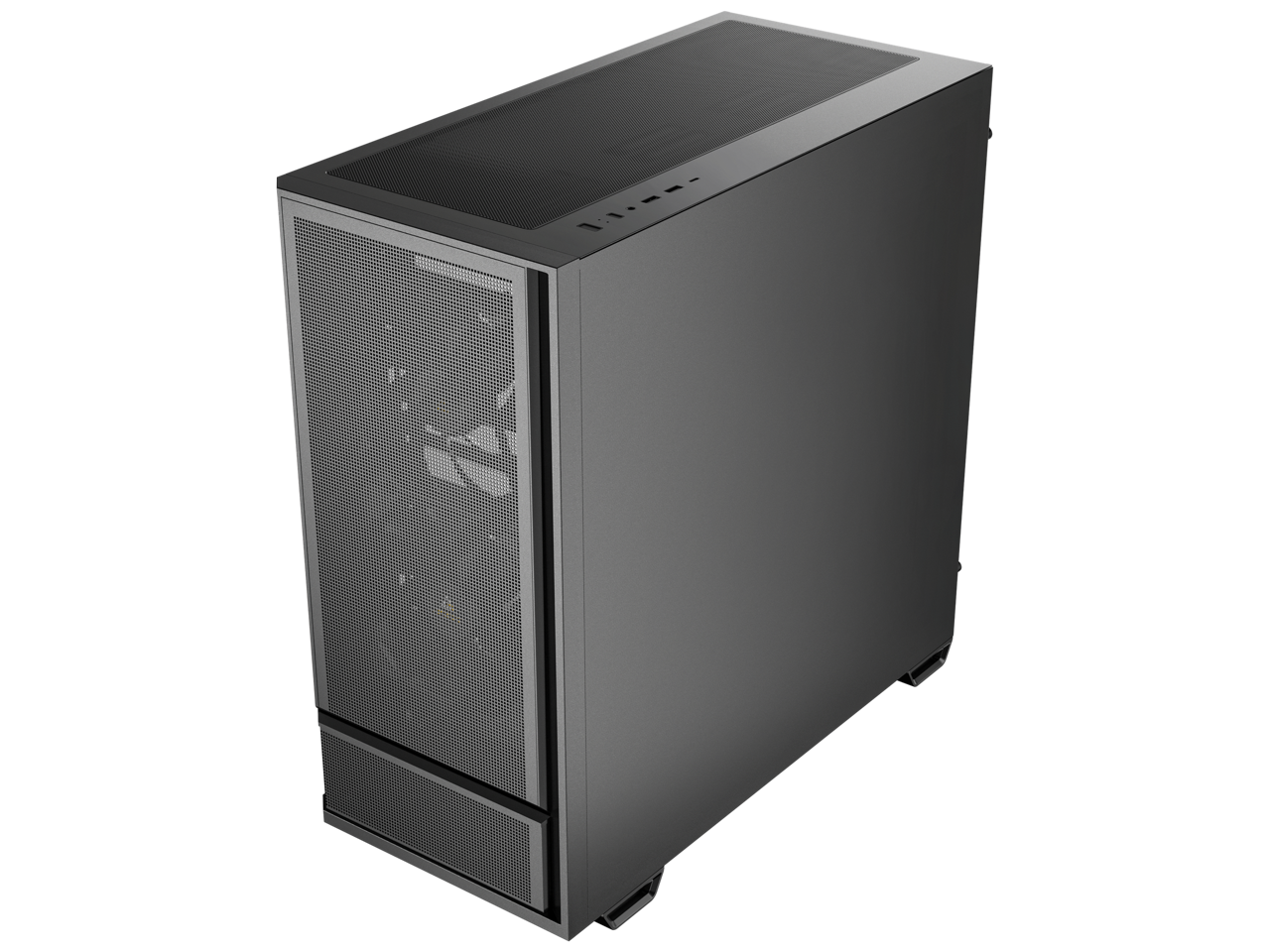 Alt View 9. Antec - Antec P30 AIR, 3+2 PWM Fans, Metal Mesh & Wood, 360mm Radiator Support, Type-C 3.2 Gen 2 ATX Case - Black.