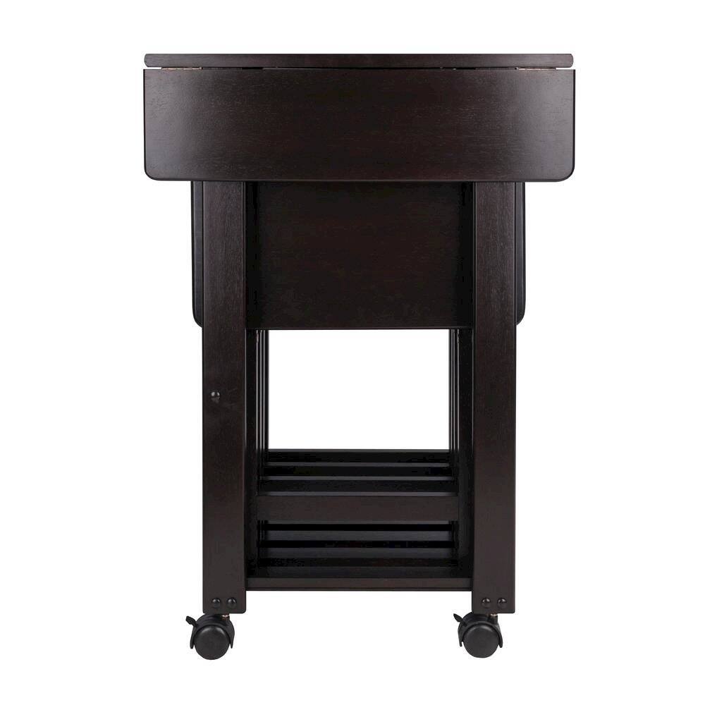 Left. FurniFact - Coffee-Finished Folding TV Tray Set – Small Sofa Tables for Living Room & Dining - Coffee.