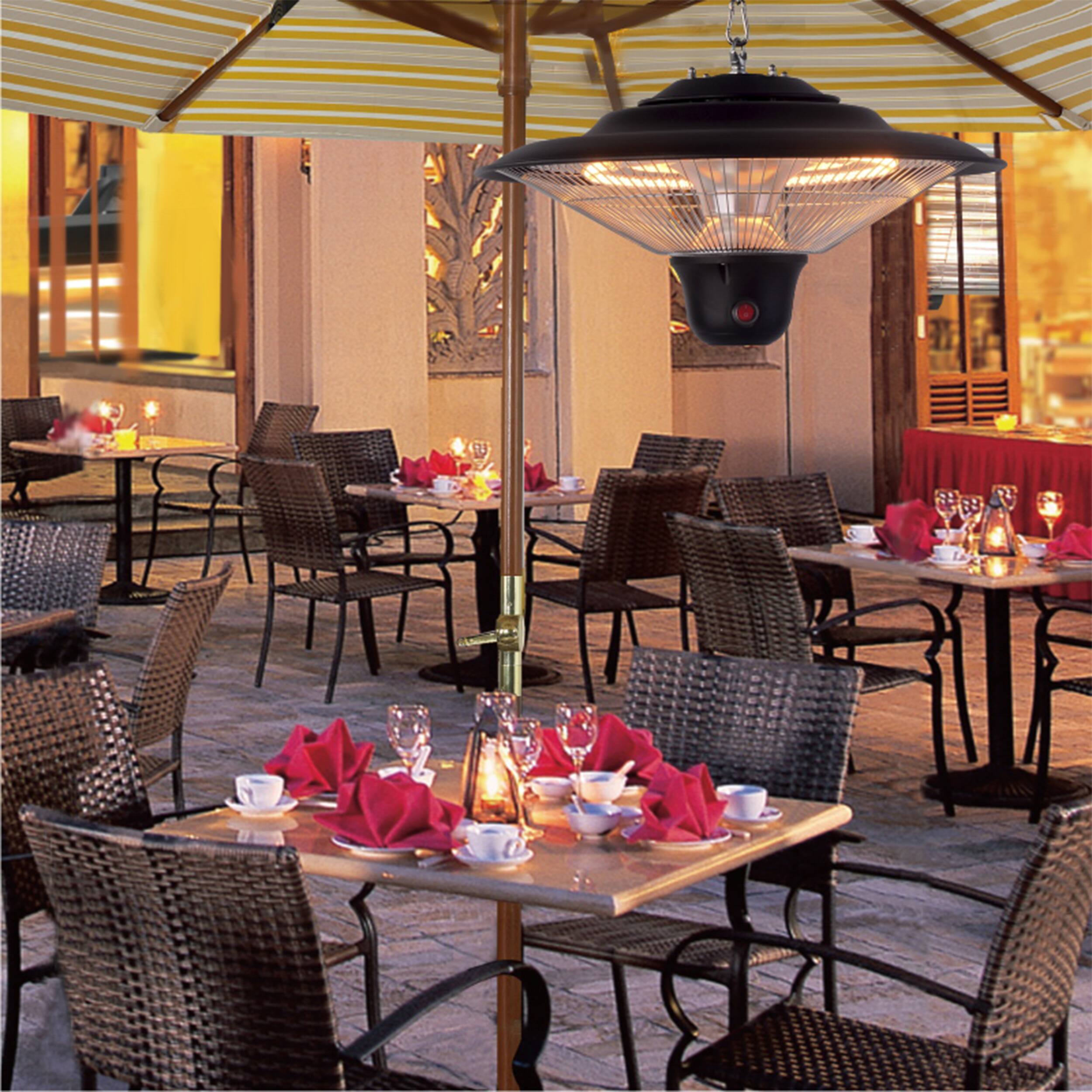 Alt View 4. Optimus - Optimus Garage-Outdoor Hanging Infrared Heater with Remote - Black.