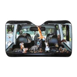 Accoutrements - Car Full of Squirrels 50" x 27-1/2" Auto Sunshade - Multi-Color