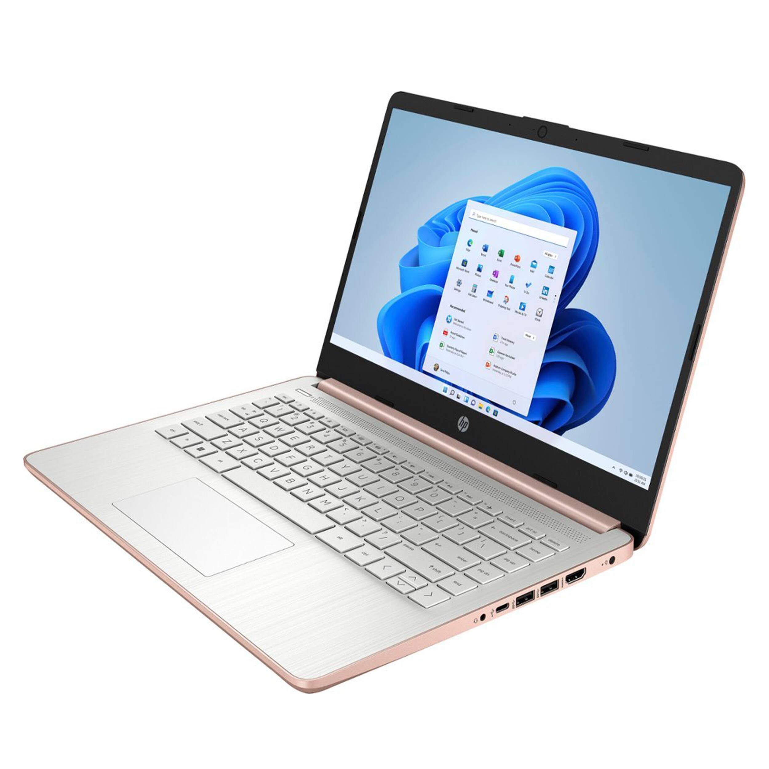 Alt View 7. HP - HP Stream 14" HD Business Laptop,Intel Celeron N4120,4GB RAM,64GB eMMC+160GB Dock Set,1 Year Office 365 ,Win 11,Gold - Gold.