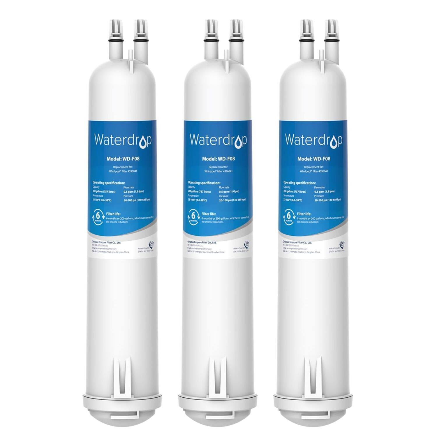Waterdrop Model: WD-FO8  
Waterdrop Model: WD-FO8  
Waterdrop Model: WD-FO8  

Operating specification:  
Flow rate: 0.5 L/min (14.1 gpm)  
Inlet pressure: 0.1-0.6 MPa (1-9 psi)  
Inlet temperature: 2-40°C (35-104°F)  

Filter life:  
The filter can be used for 6 months or 10,000 liters (2,641.7 gallons)  

Waterdrop Filter Co., Ltd.  
For more information, visit www.waterdropfilter.com  

Waterdrop Filter Co., Ltd.  
For more information, visit www.waterdropfilter.com  

Waterdrop Filter Co., Ltd.  
For more information, visit www.waterdropfilter.com  

Waterdrop Filter Co., Ltd.  
For more information, visit www.waterdropfilter.com  

Waterdrop Filter Co., Ltd.  
For more information, visit www.waterdropfilter.com  

Waterdrop Filter Co., Ltd.  
For more information, visit www.waterdropfilter.com  

Waterdrop Filter Co., Ltd.  
For more information, visit www.waterdropfilter.com  

Waterdrop Filter Co., Ltd.  
For more information, visit www.waterdropfilter.com  

Waterdrop Filter Co., Ltd.  
For more information, visit www.waterdropfilter.com  

Waterdrop Filter Co., Ltd.  
For more information, visit www.waterdropfilter.com  

Waterdrop Filter Co., Ltd.  
For more information, visit www.waterdropfilter.com  

Waterdrop Filter Co., Ltd.  
For more information, visit www.waterdropfilter.com  

Waterdrop Filter Co., Ltd.  
For more information, visit www.waterdropfilter.com  

Waterdrop Filter Co., Ltd.  
For more information, visit www.waterdropfilter.com  

Waterdrop Filter Co., Ltd.  
For more information, visit www.waterdropfilter.com  

Waterdrop Filter Co., Ltd.  
For more information, visit www.waterdropfilter.com  

Waterdrop Filter Co., Ltd.  
For more information, visit www.waterdropfilter.com  

Waterdrop Filter Co., Ltd.  
For more information, visit www.waterdropfilter.com  

Waterdrop Filter Co., Ltd.  
For more information, visit www.waterdropfilter.com  

Waterdrop Filter Co., Ltd.  
For more information, visit www.waterdropfilter.com  

Waterdrop Filter Co., Ltd.  
For