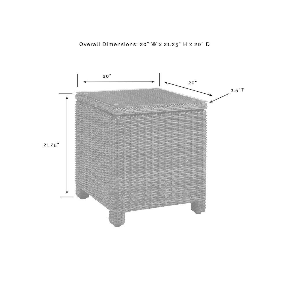 Overall Dimensions: 20" W x 21.25" H x 20" D