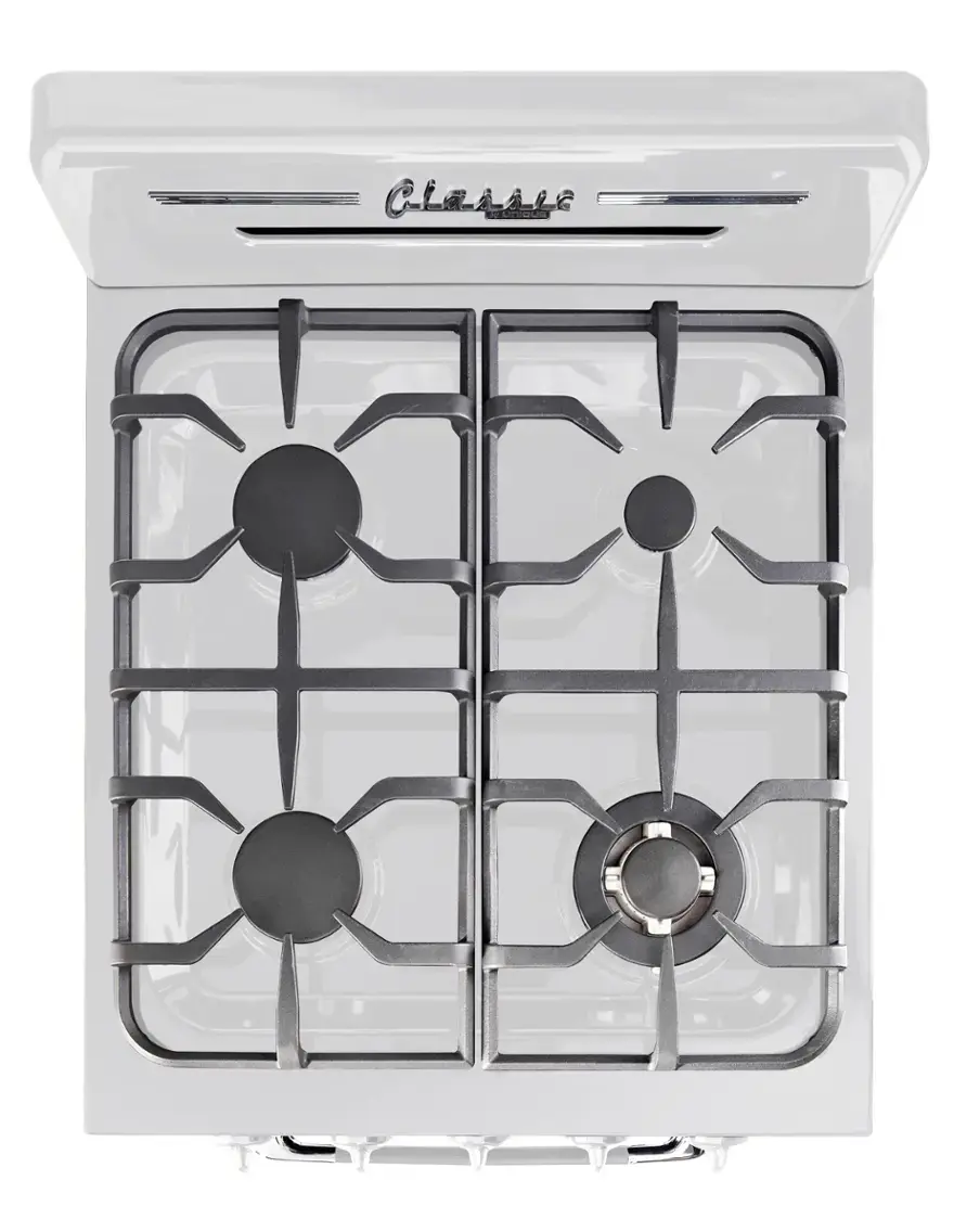 Alt View 12. Unique Appliances - Classic Retro 2.9 Cu. Ft. Propane Range w/ Battery Ignition - Marshmallow White.