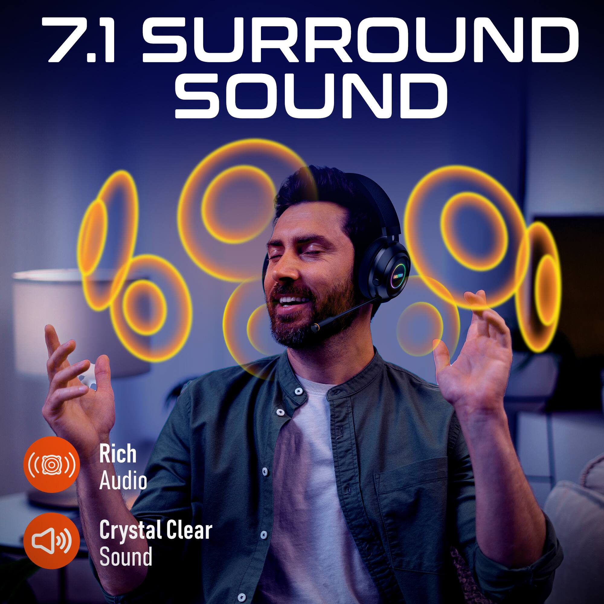 7.1 SURROUND SOUND

Rich Audio  
Crystal Clear Sound