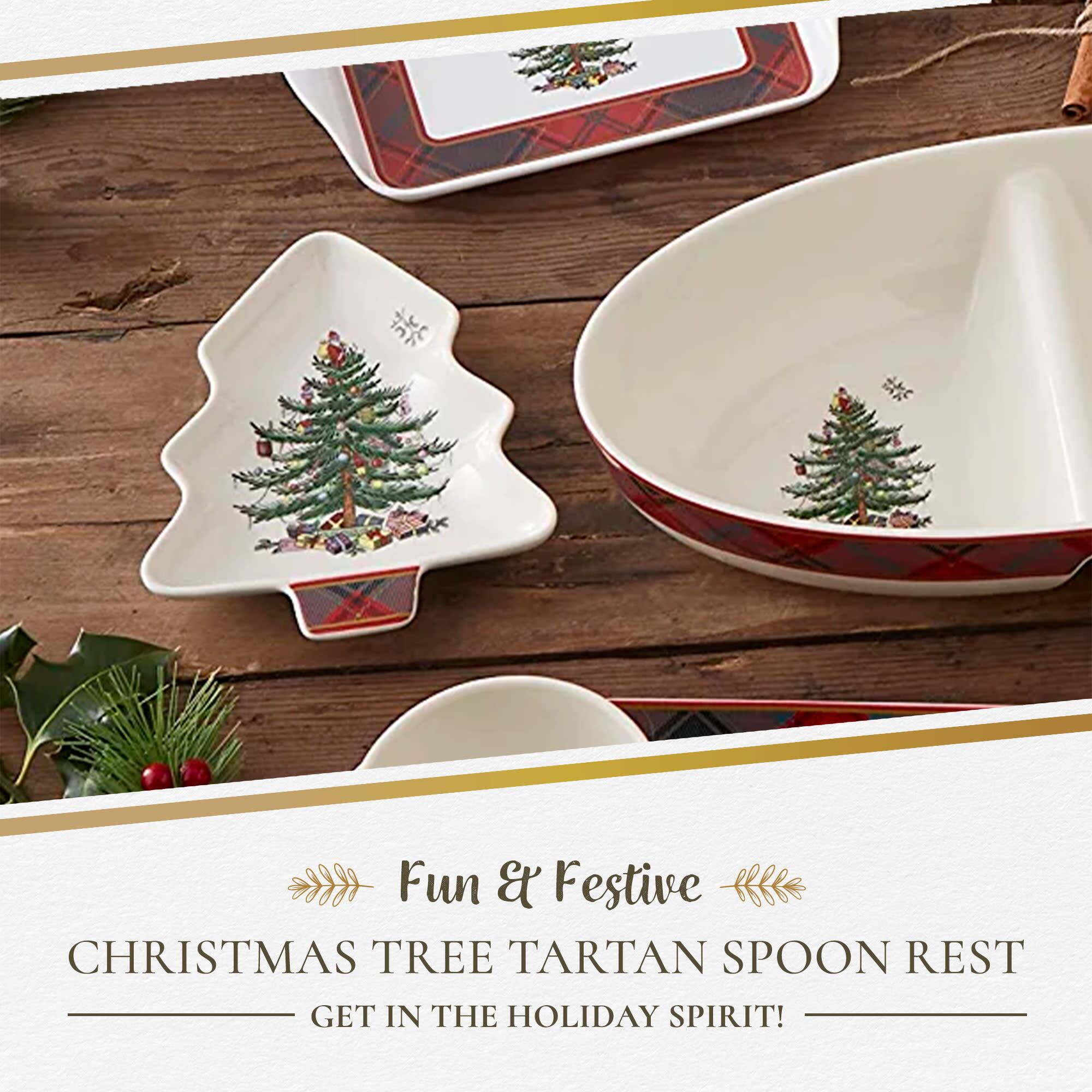 Fun & Festive CHRISTMAS TREE TARTAN SPOON REST GET IN THE HOLIDAY SPIRIT!