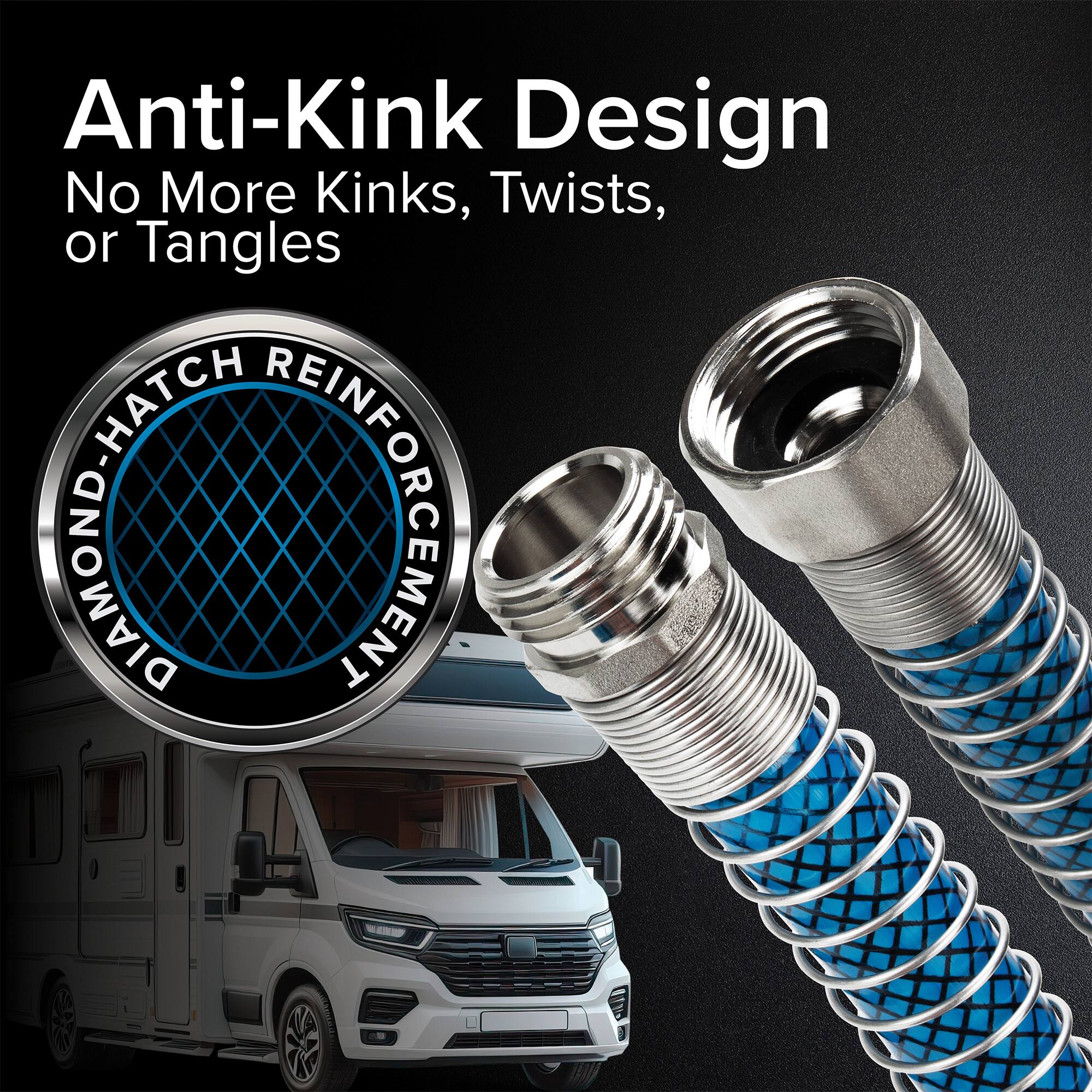 Anti-Kink Design  
No More Kinks, Twists, or Tangles  

HATCH REINFORCEMENT  
DIAMOND
