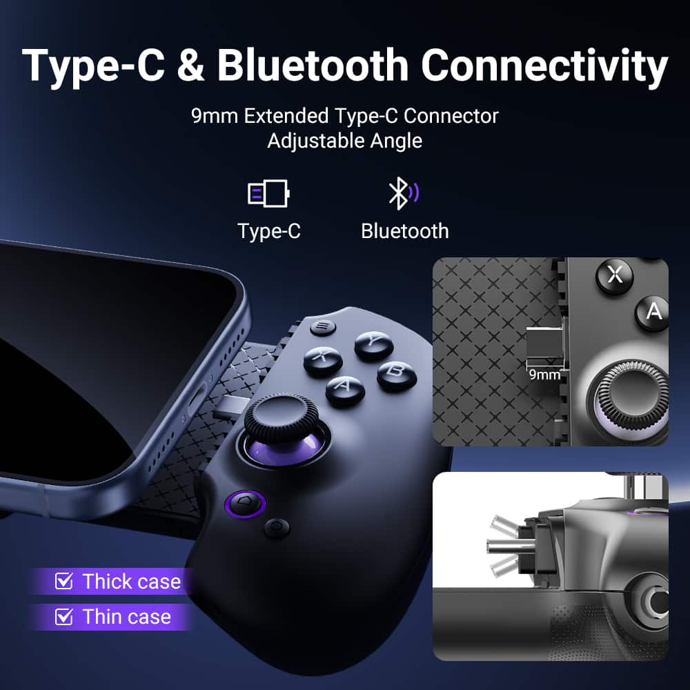Abxylute S9 Mobile Gaming Controller Full Size Hall Effect